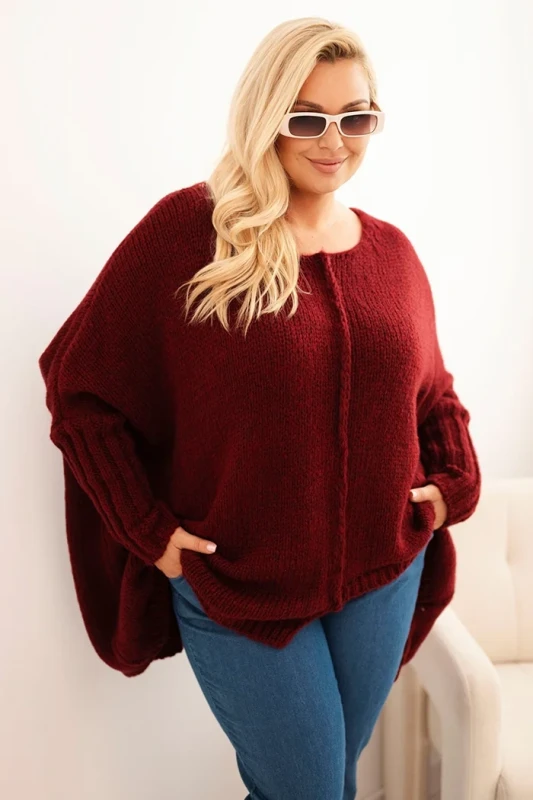 Sweter damska Plus Size z akrylem o luźnym kroju ( r. 46-60)  