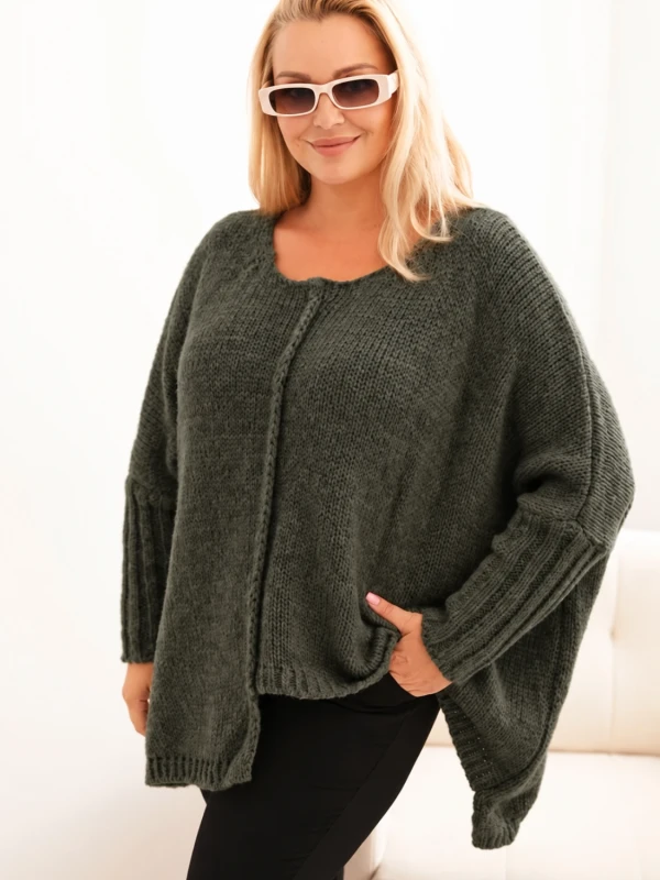 Sweter damska Plus Size z akrylem o luźnym kroju ( r. 46-60)   