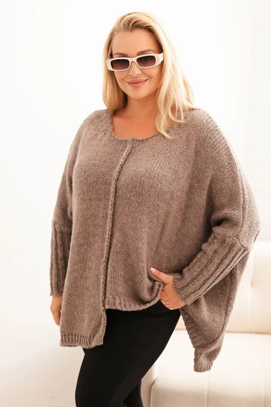 Sweter damska Plus Size z akrylem o luźnym kroju ( r. 46-60)    