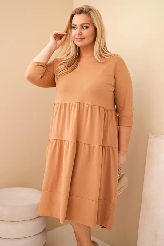 Sukienka damska Plus Size z falbanami LORENZA (r.50-56)   