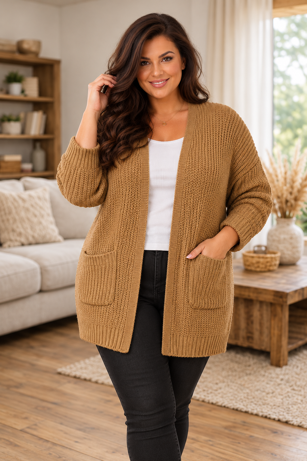 Sweterkowa narzutka plus size oversize ( r 44-50) 