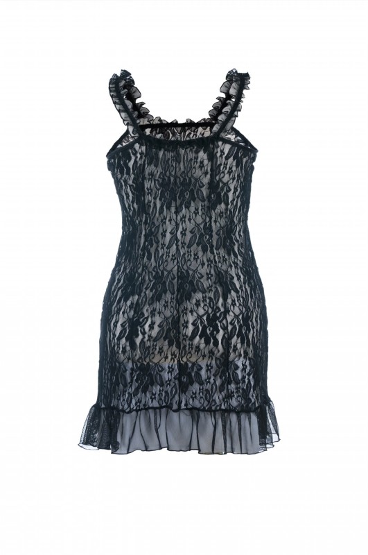 Zmysłowa koszulka koronkowa plus size  + koronkowa podwiązka  mod. SB/1009 ( r.44-56) 