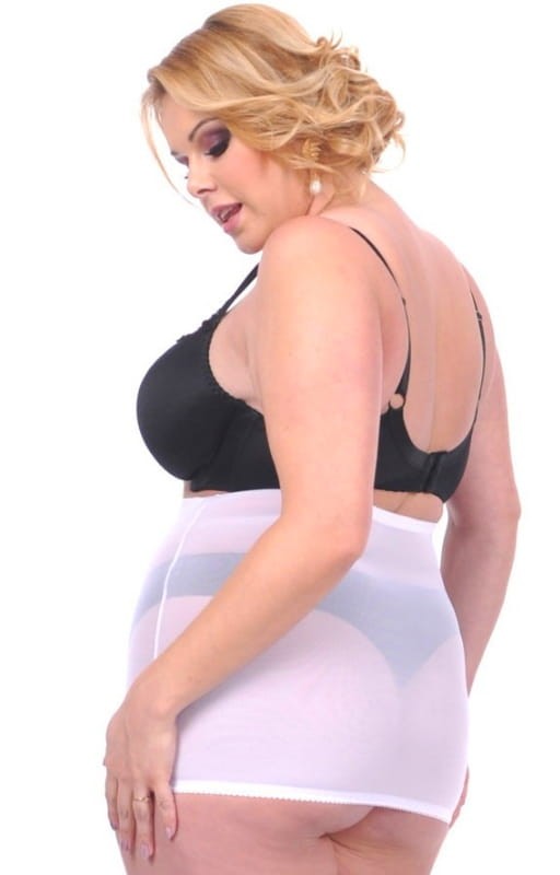 WYSOKI PAS WYSZCZUPLAJĄCY PLUS SIZE modelujący - BIAŁY