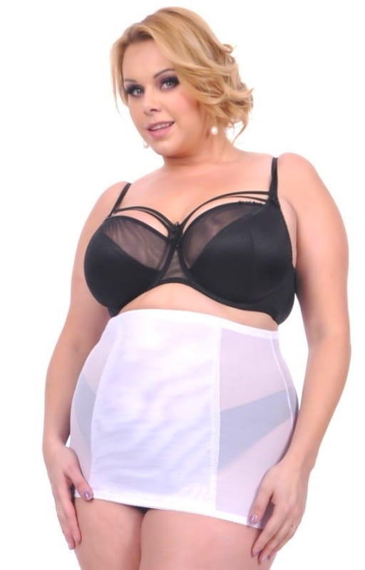 WYSOKI PAS WYSZCZUPLAJĄCY PLUS SIZE modelujący - BIAŁY