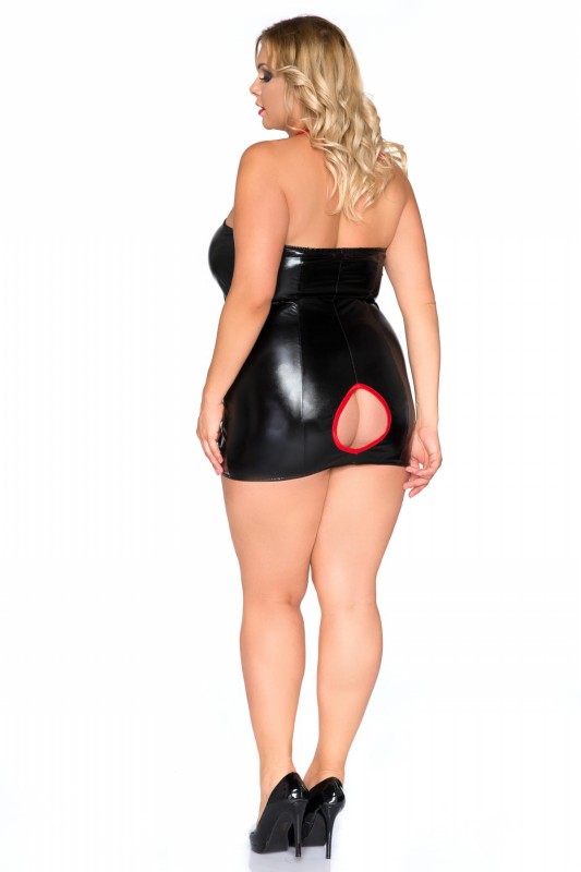 Erotyczna koszulka plus size z wiązana na szyi mod. 1013