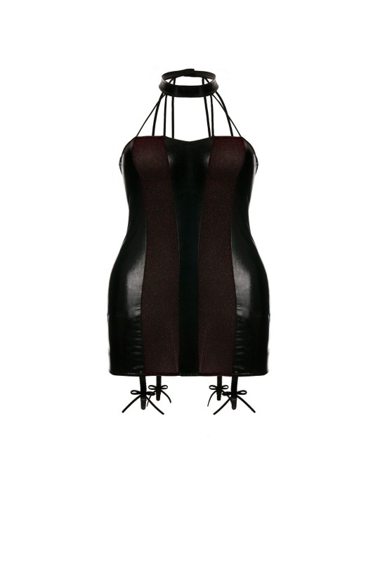 Koszulka plus size z finezyjnymi zapięciami do pończoch SB/1019