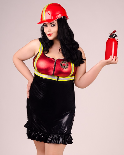 Erotyczne przebranie plus size - sexowna strażaczka ( r. 44-56)